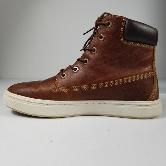 Timberland Brown Leather Londyn 6" Lace Up Ankle Boots Sneakers 8 1/2 - Picture 1 of 8